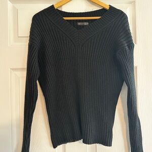Black V-Neck Sweater